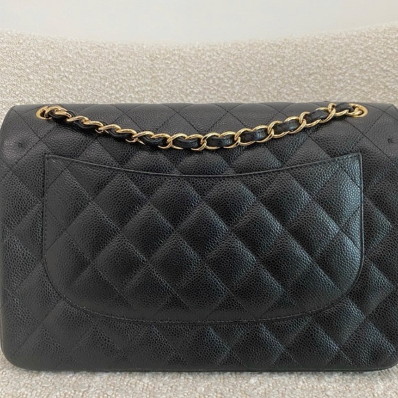 Authentic Chanel Classic Flap Jumbo Black Caviar - Picture 16 of 16